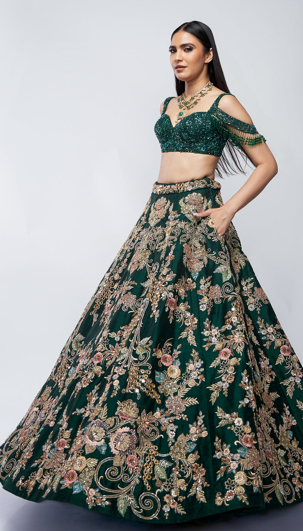 The Les Fleur Lehenga