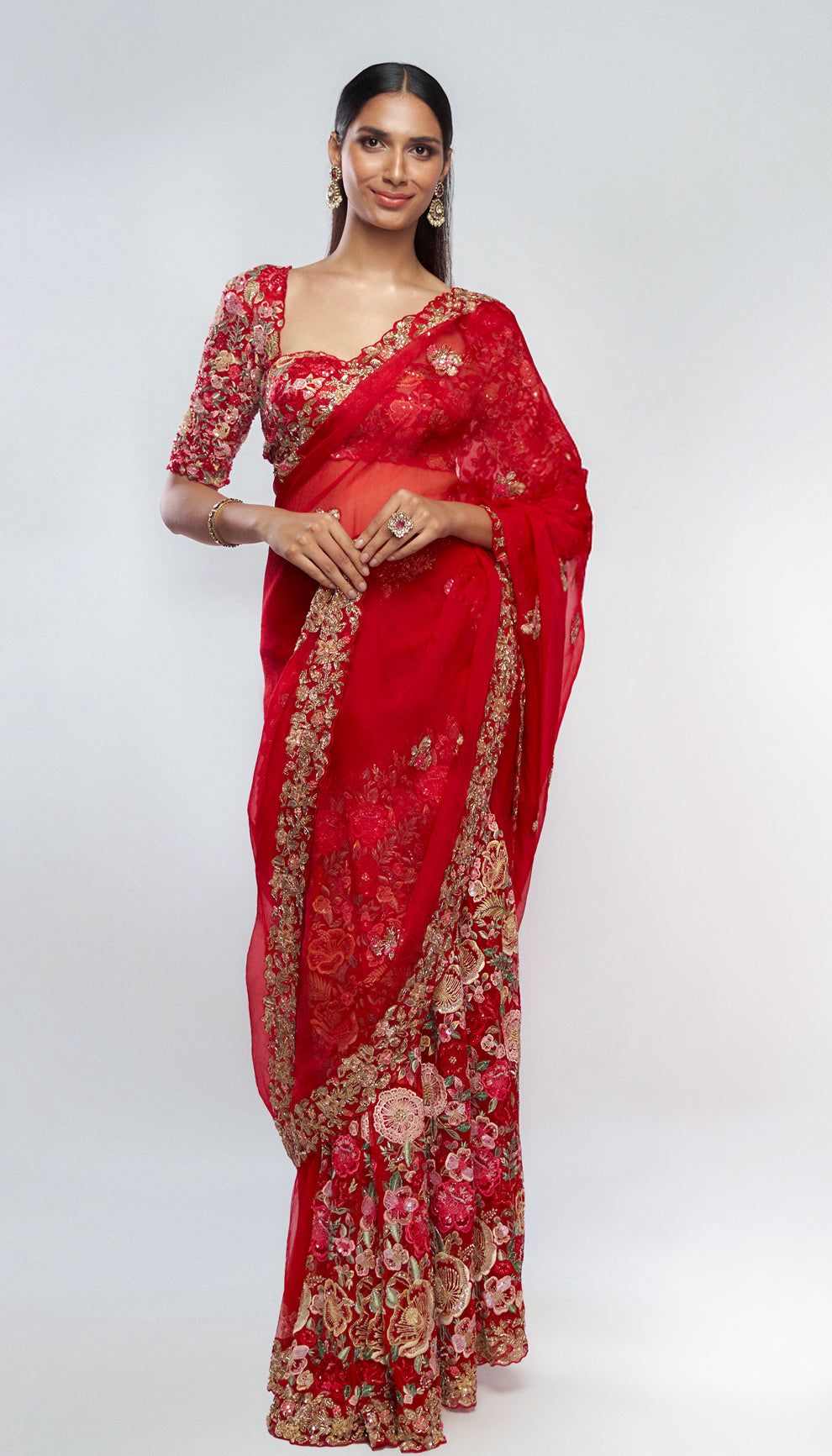 The Gardenia saree