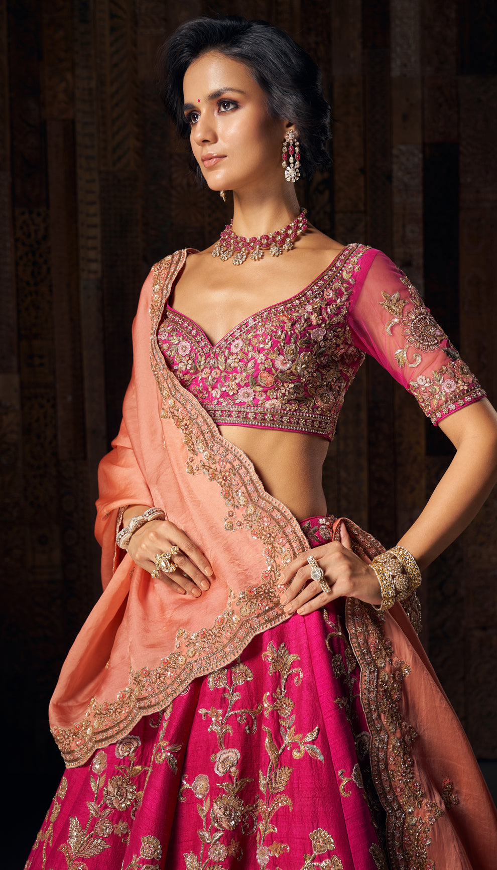 Pink Baghban Lehenga