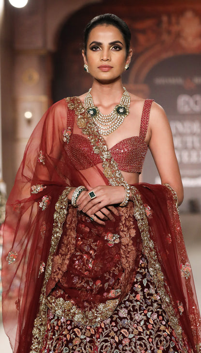 The Painterly Flower Lehenga