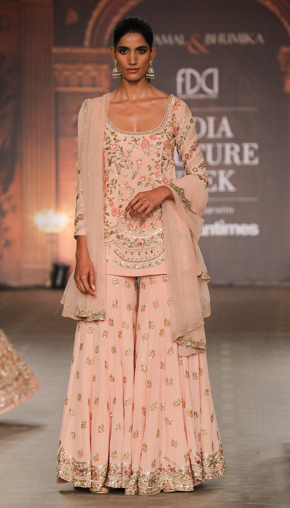 A Subtle Pink Sharara