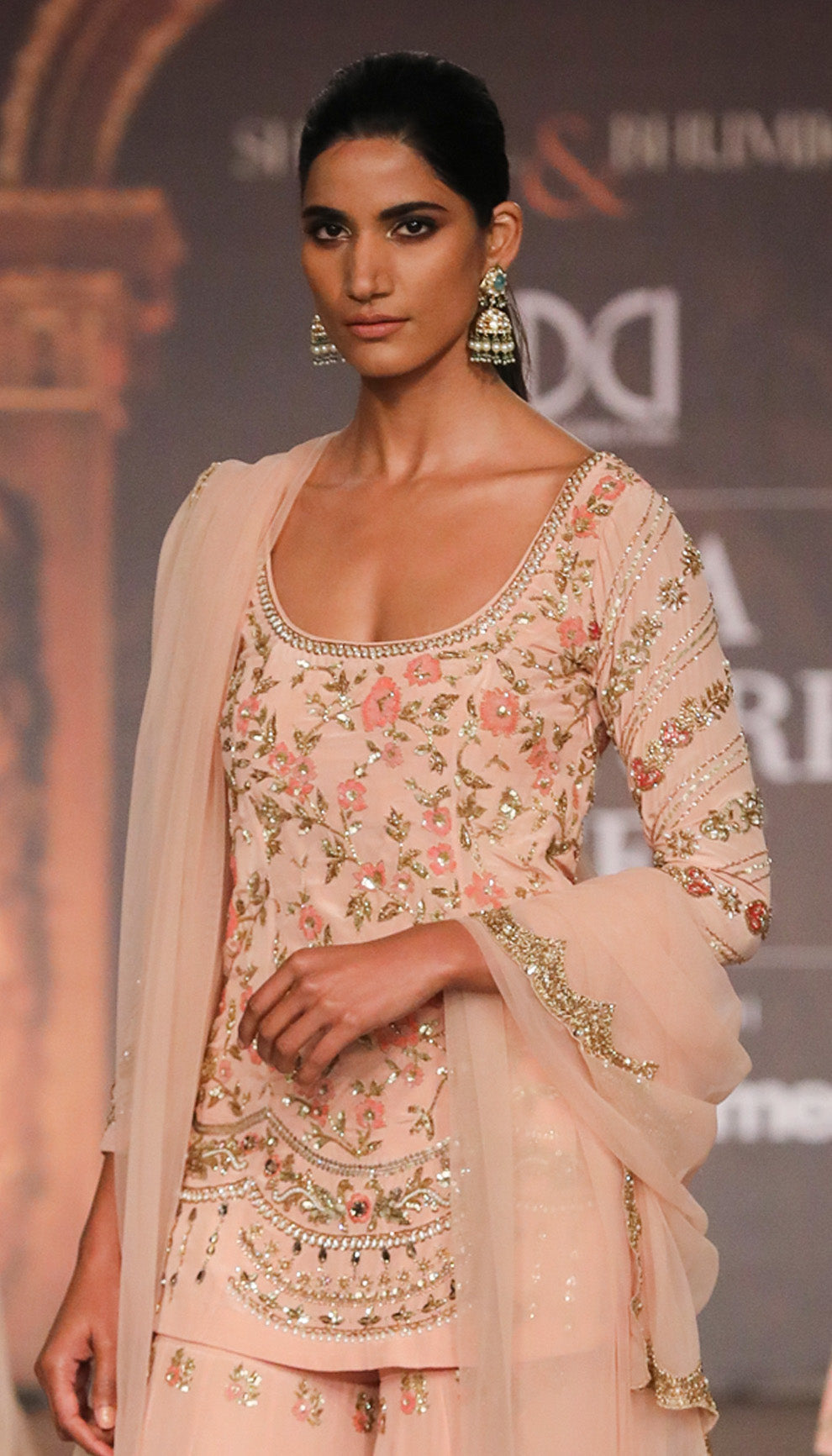 A Subtle Pink Sharara