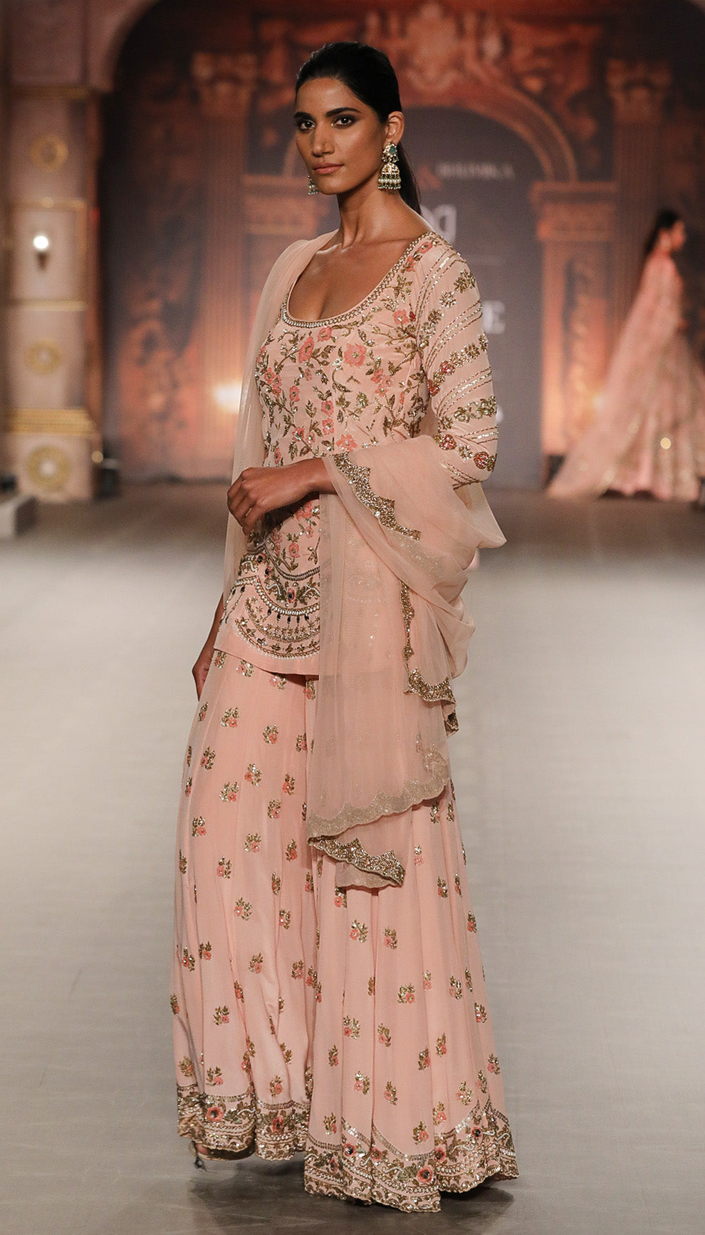 A Subtle Pink Sharara