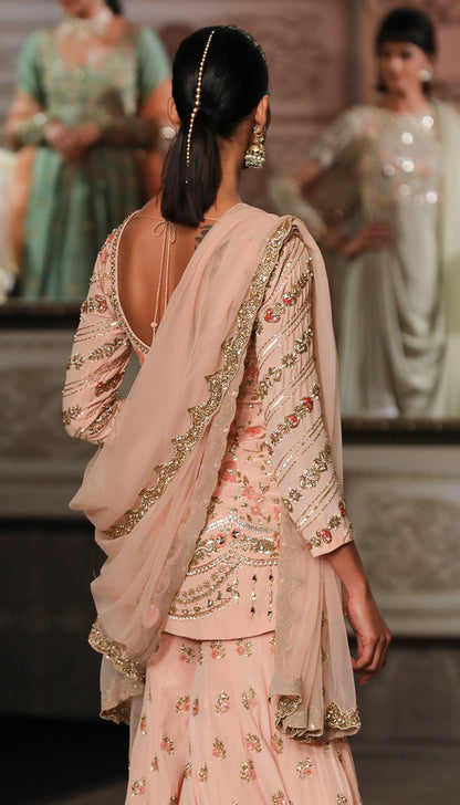 A Subtle Pink Sharara