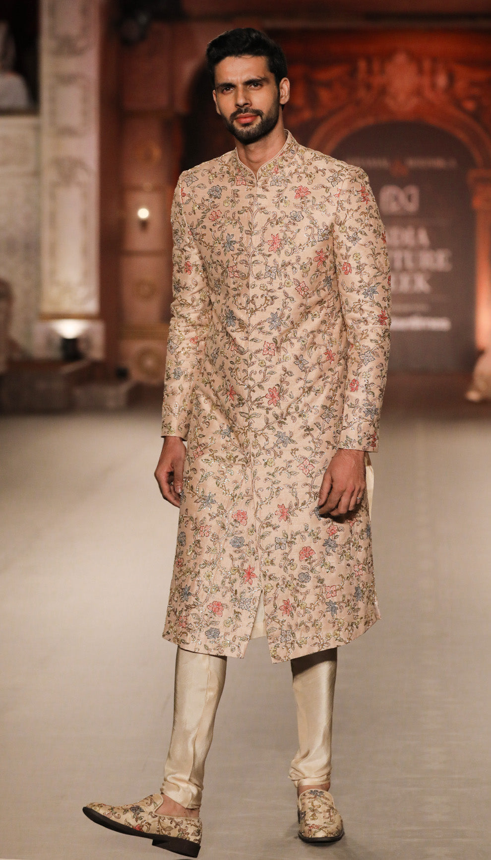 Baroque Inspired Floral Embroidery Sherwani