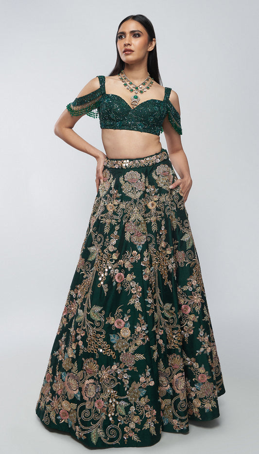 The Les Fleur Lehenga