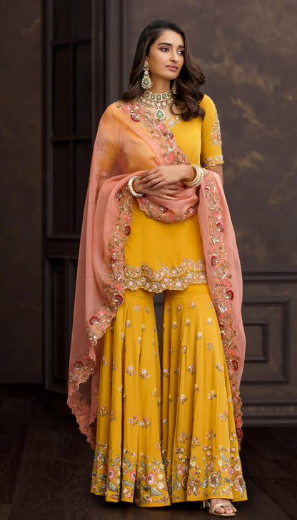 Ochre Sharara Set