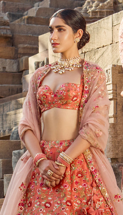 Sandstone Peach Arch Lehenga