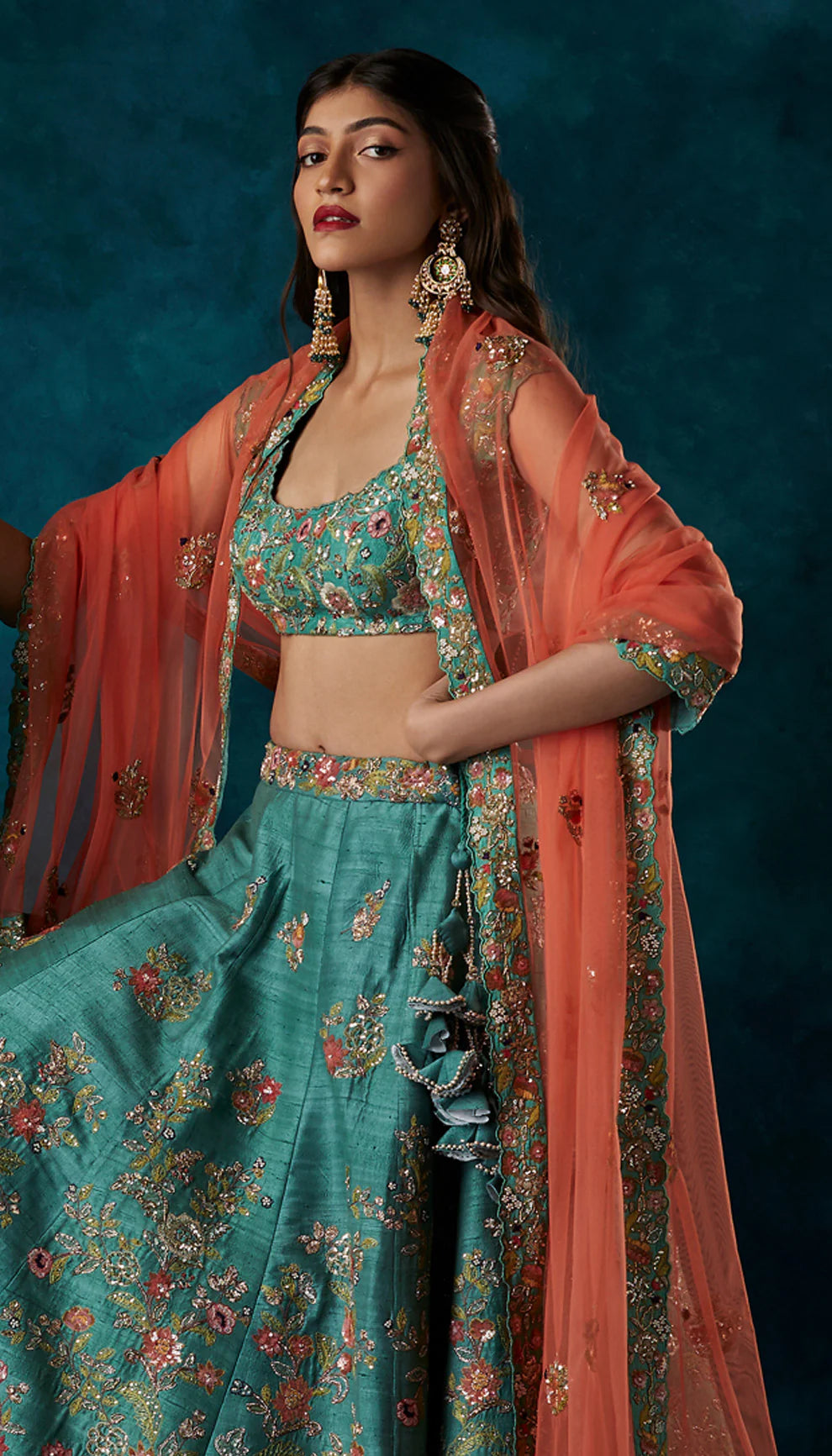 English Green Lehenga