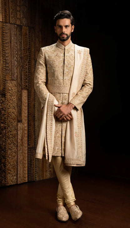 Almond Beige Sherwani