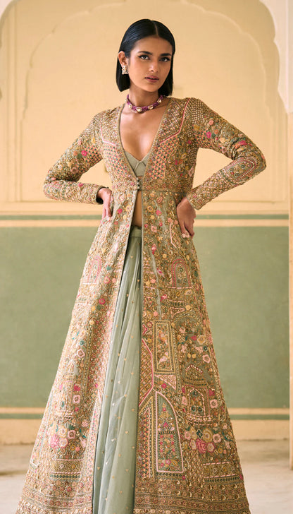 Amer Jacket Lehenga