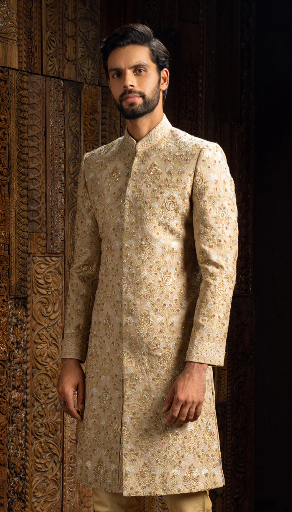 Almond Beige Sherwani