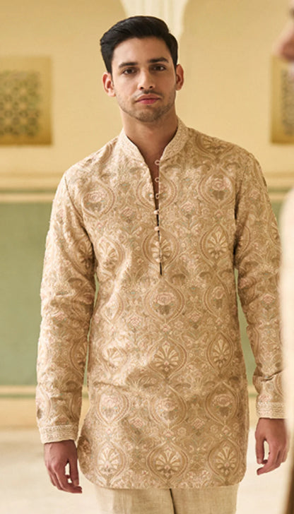 Shell Pink Baroque Kurta