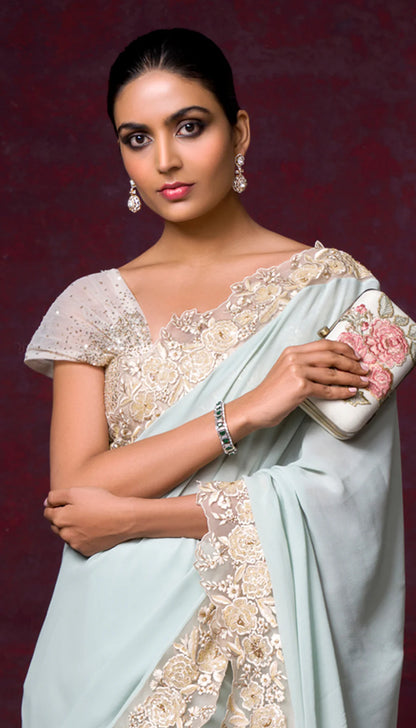 A Flowy Georgette Saree