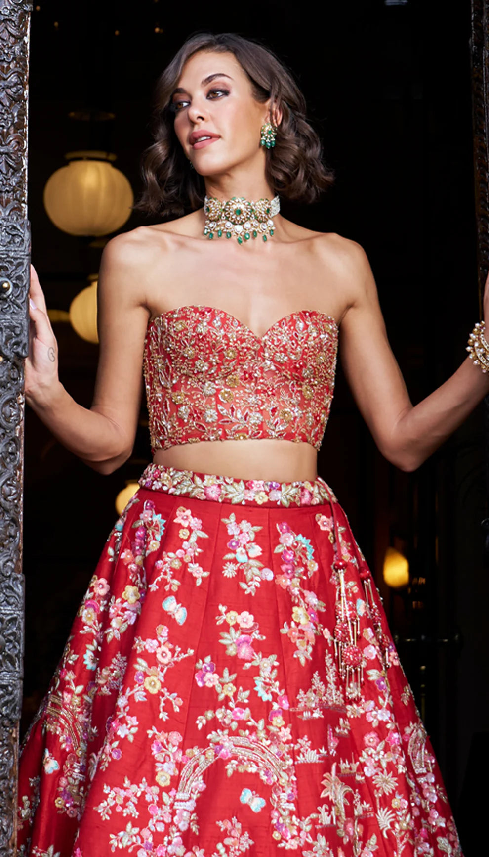 Red Paradise Lehenga