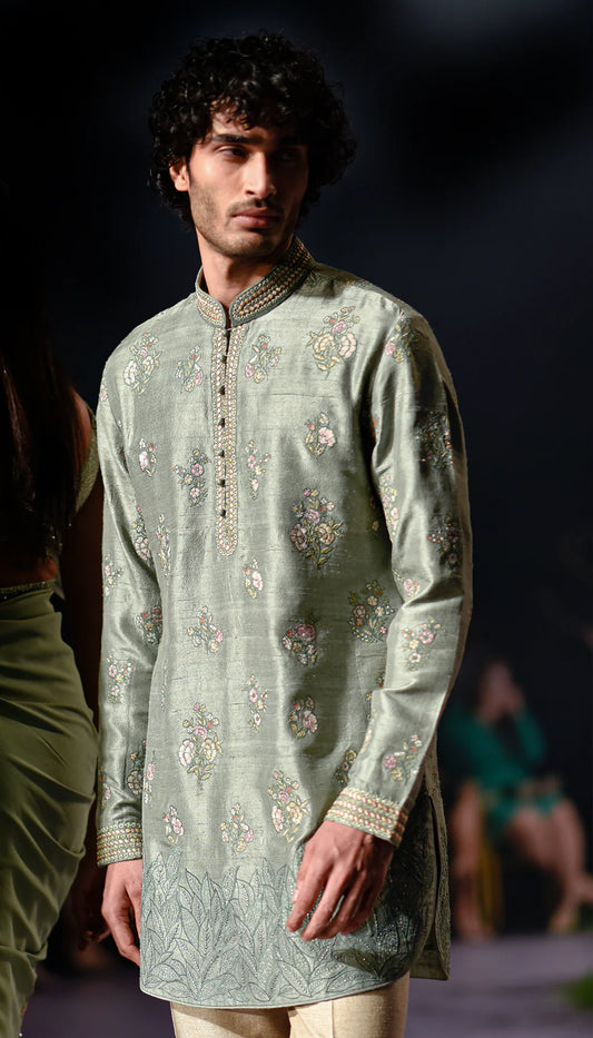 Sage Green Chitta Butti Kurta