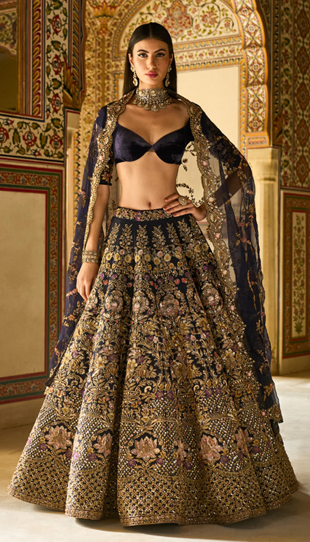 Midnight Blue Lehenga