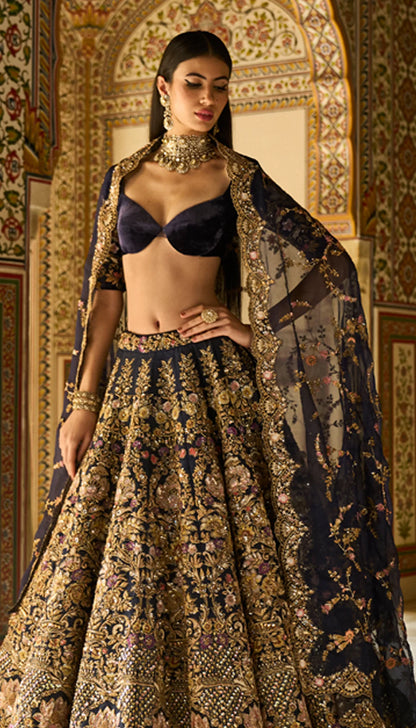 Midnight Blue Lehenga