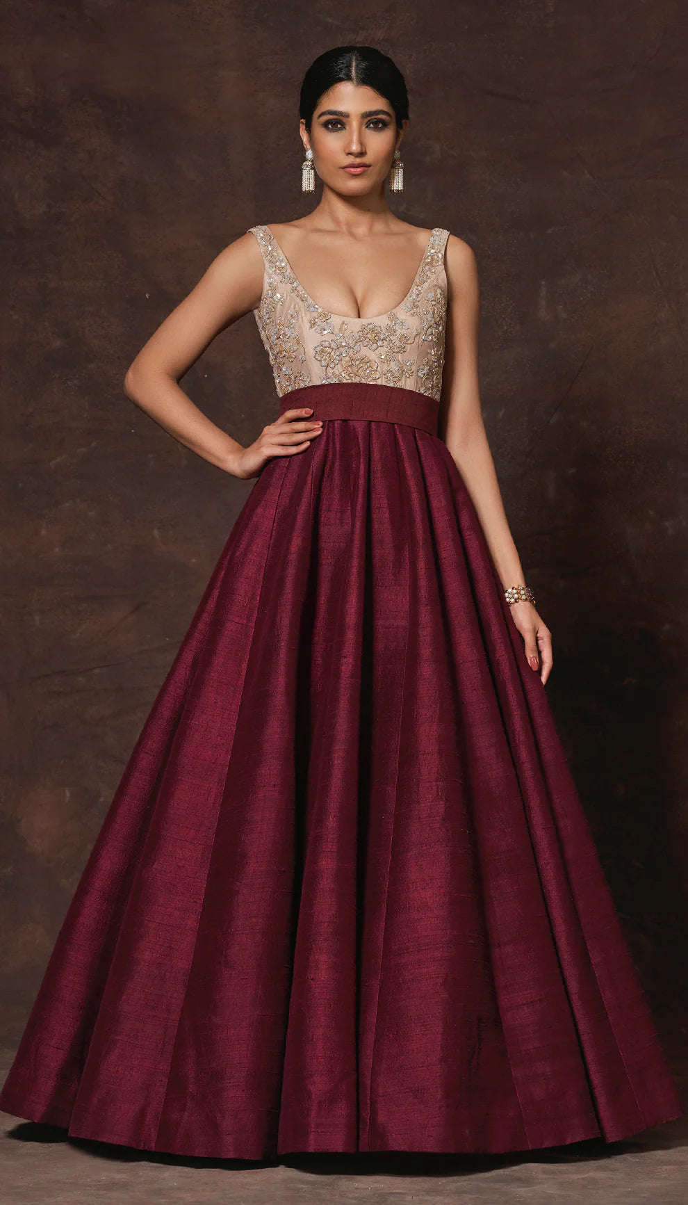 Wine Evening Gown