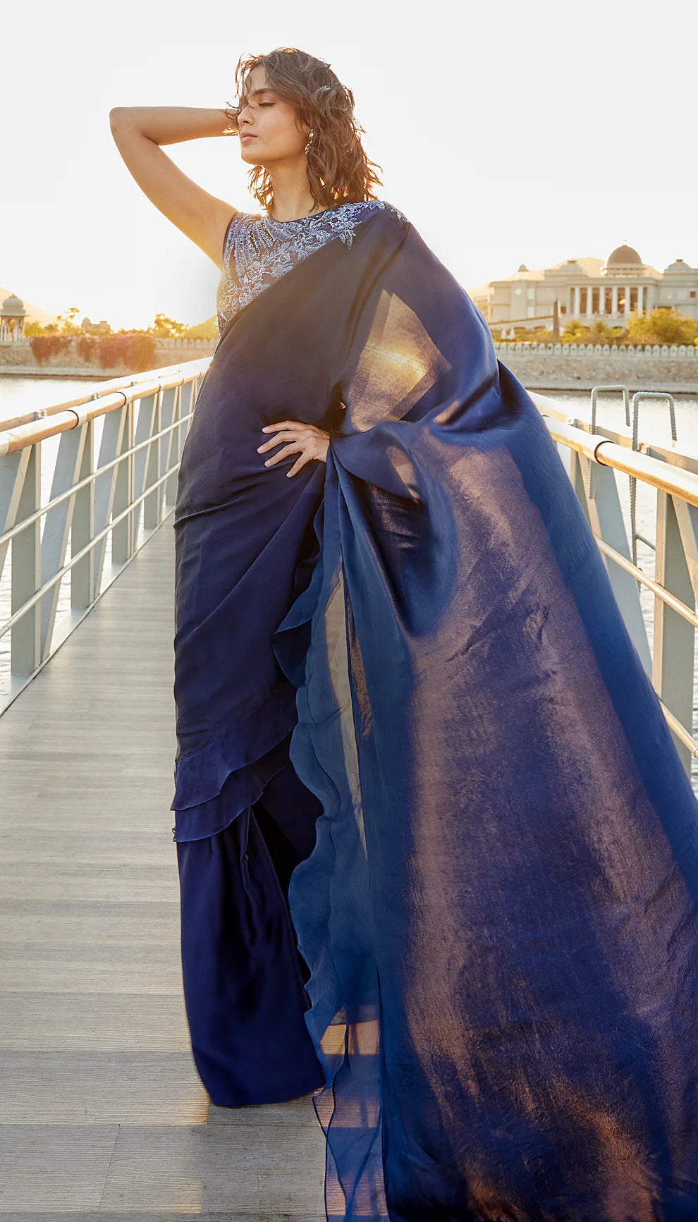 Midnight Blue Saree