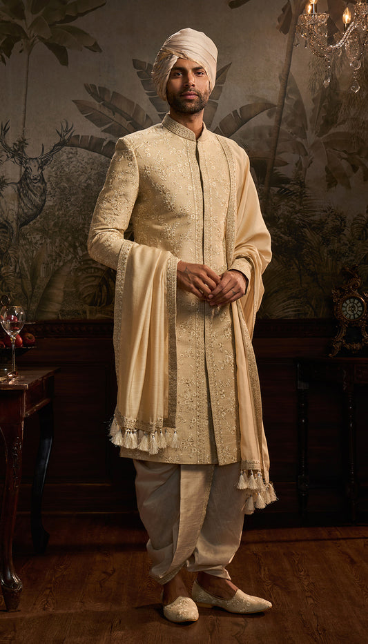 Almond Beige Sherwani