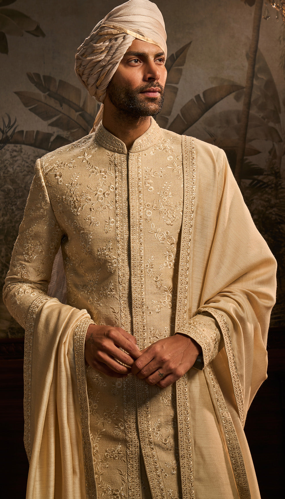 Almond Beige Sherwani