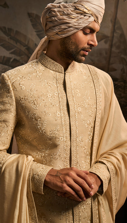 Almond Beige Sherwani