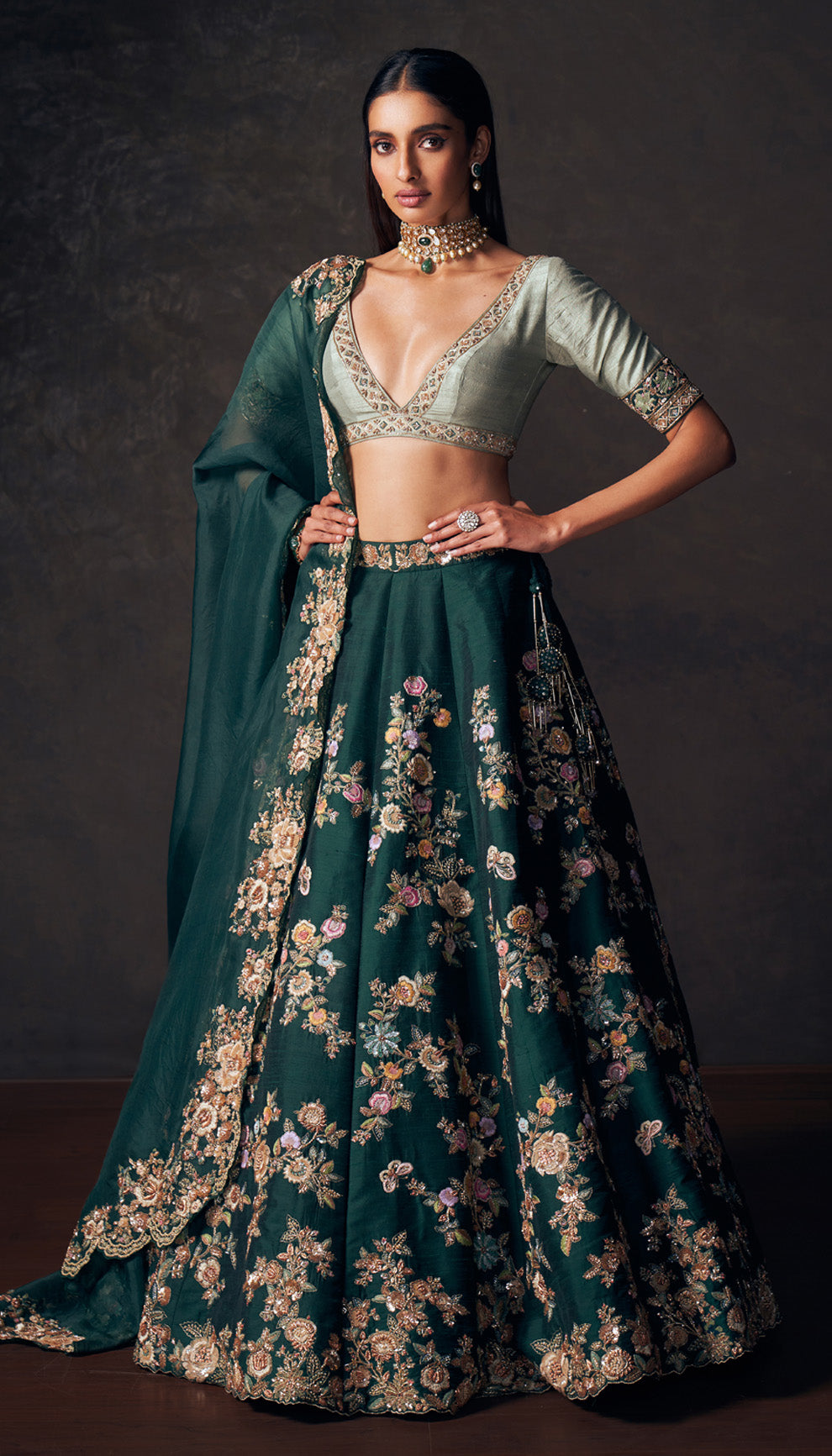 The Vintage Rose Lehenga