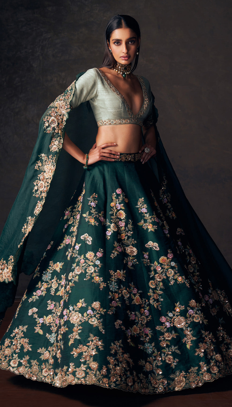 The Vintage Rose Lehenga