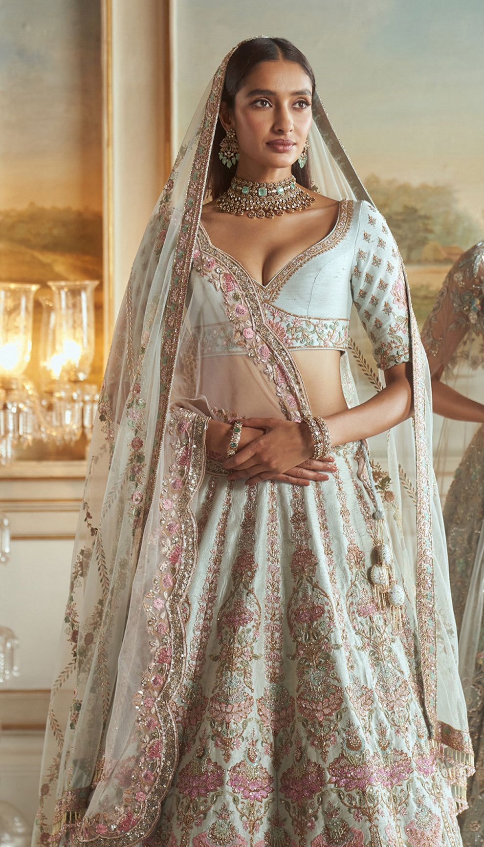 Sky Lotus Lehenga