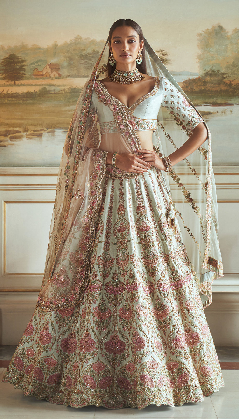 Sky Lotus Lehenga