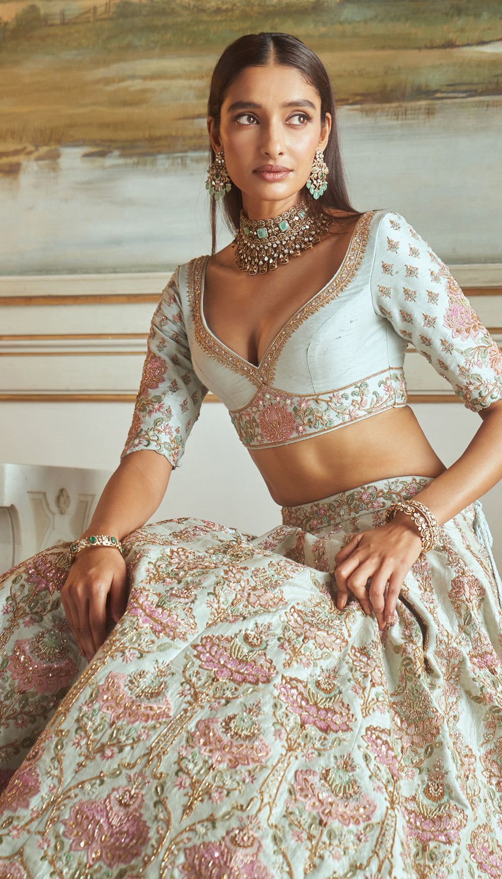 Sky Lotus Lehenga