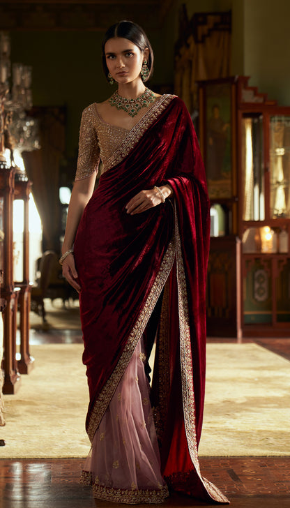 Velvet Saree