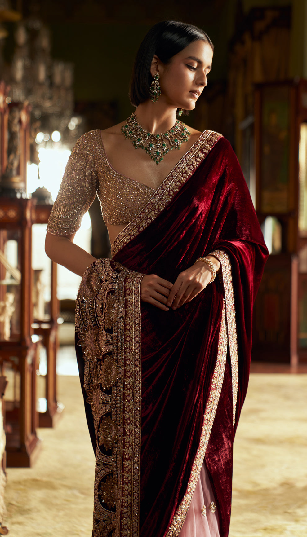 Velvet Saree