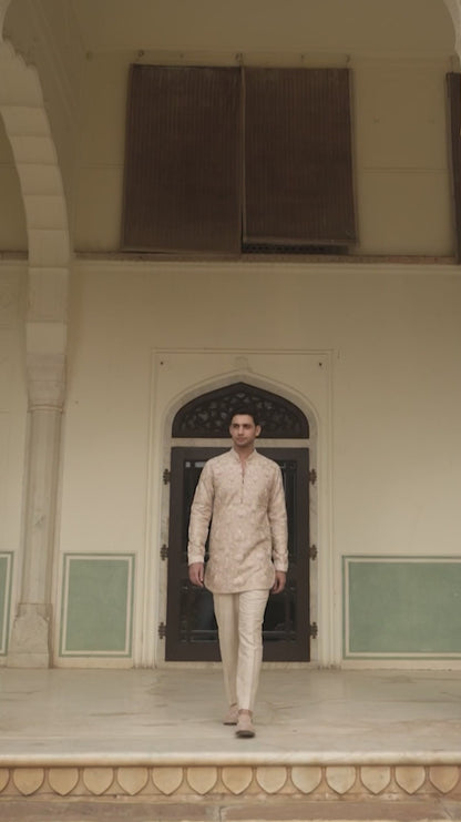 Shell Pink Baroque Kurta
