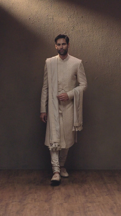 Ivory Vintage Sherwani